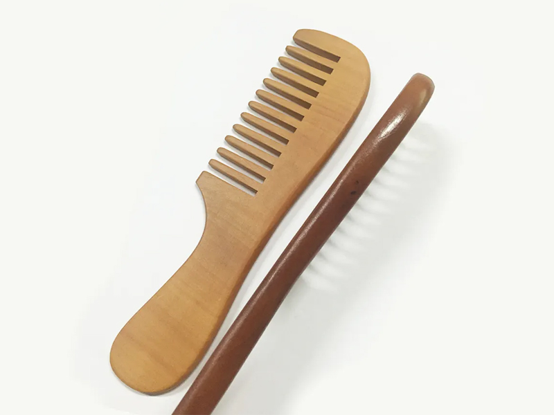 미니 나무 넓은 치아 대나무 빗