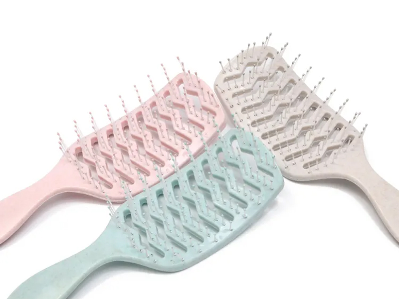 컬러 마사지 커브드 엉킴 방지 헤어 브러시
